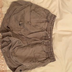 Gray high waisted lulu shorts